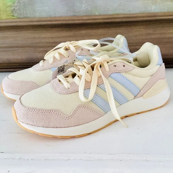 Adidas Run 60s 4.0 sneakers Wonder White Ice Purple Alumina Women’s Size 5.5 NWT - Picture 12 of 12